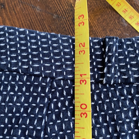 Banana Republic Navy white small lines pattern Sloan Slim ankle pants - Picture 9 of 10